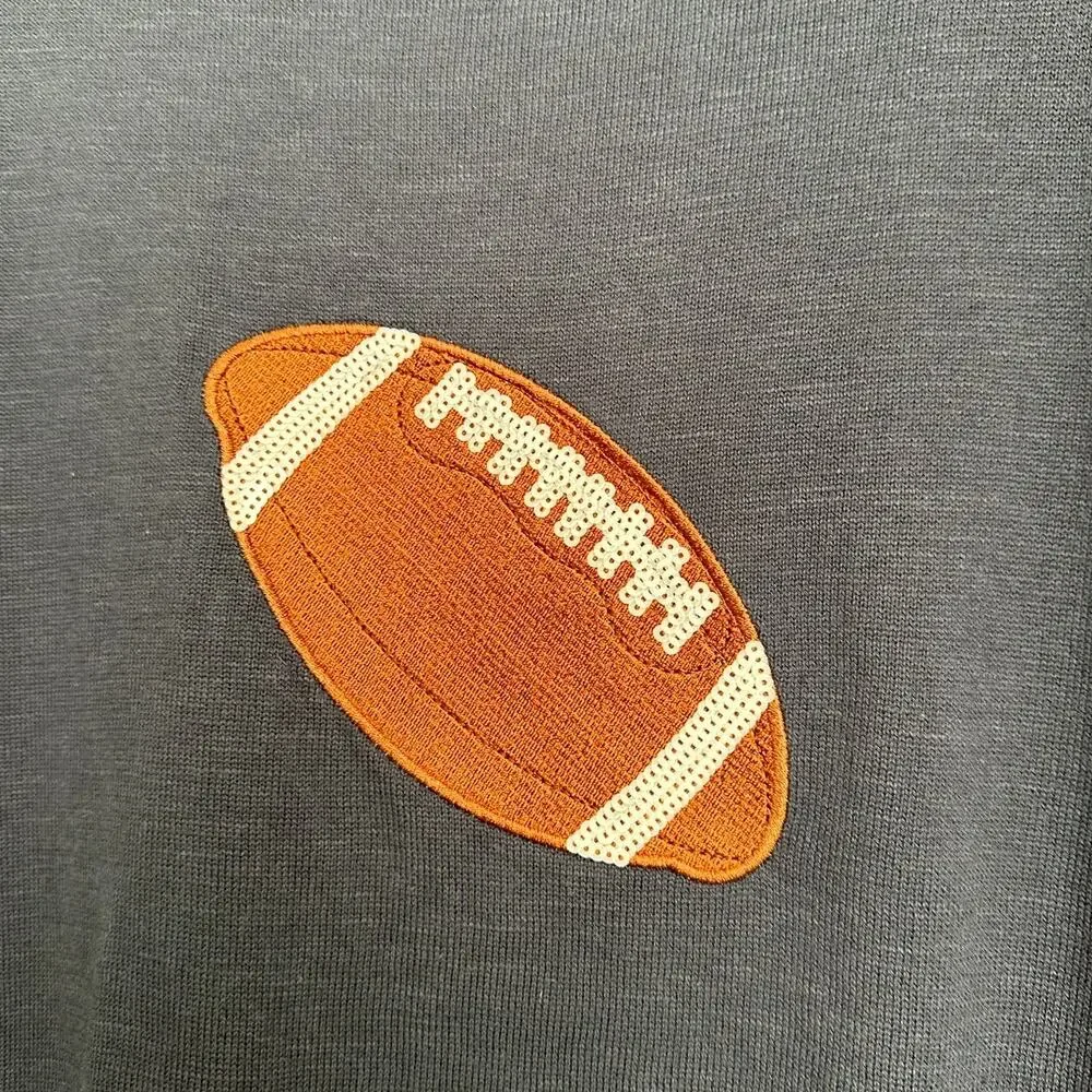 Bua/Bua Blue Football Cotton Knit Sweater Size Medium